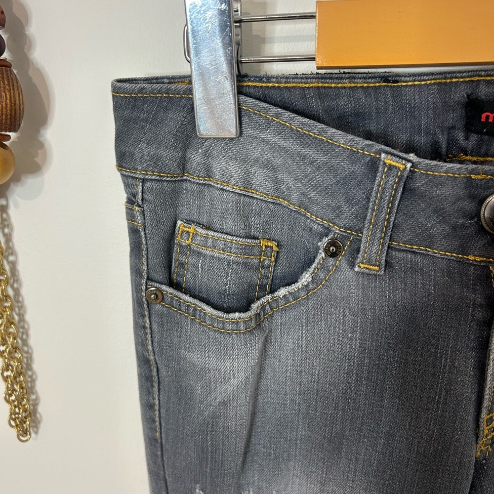 Beautiful Classic Gray distressed Jeans by Miss Miss❤️40/8 - Picture 6 of 14